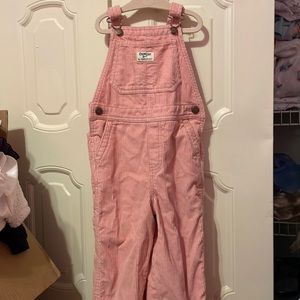 Girls OshKosh Pink Corduroy Overalls 5T